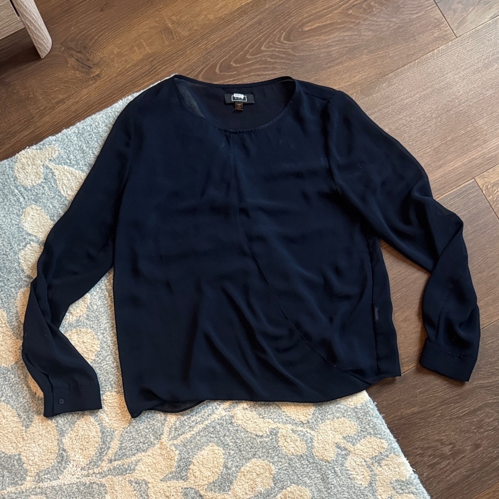 AYR Sheer Navy Blouse - XS